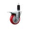 Service Caster 4'' Red Poly Swivel 1-1/4'' Expanding Stem Caster Total Lock Brake SCC-EXTTL20S414-PPUB-RED-114 - alternate 1